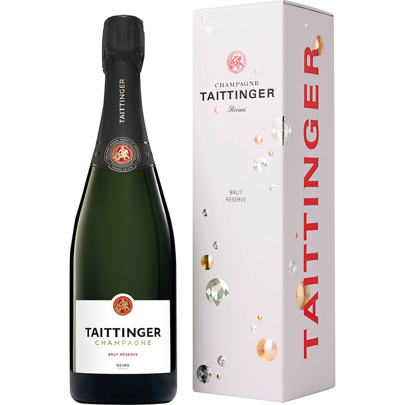 Taittinger Brut Réserve 750 ml in Diamonds Geschenkverpackung