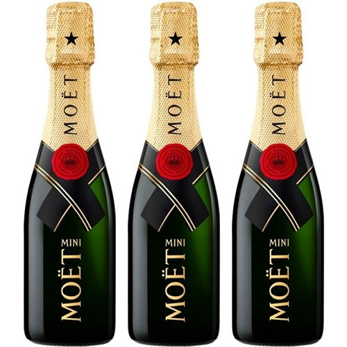 Moët & Chandon Brut Impérial 6 Mini Flaschen mit Trinkaufsatz