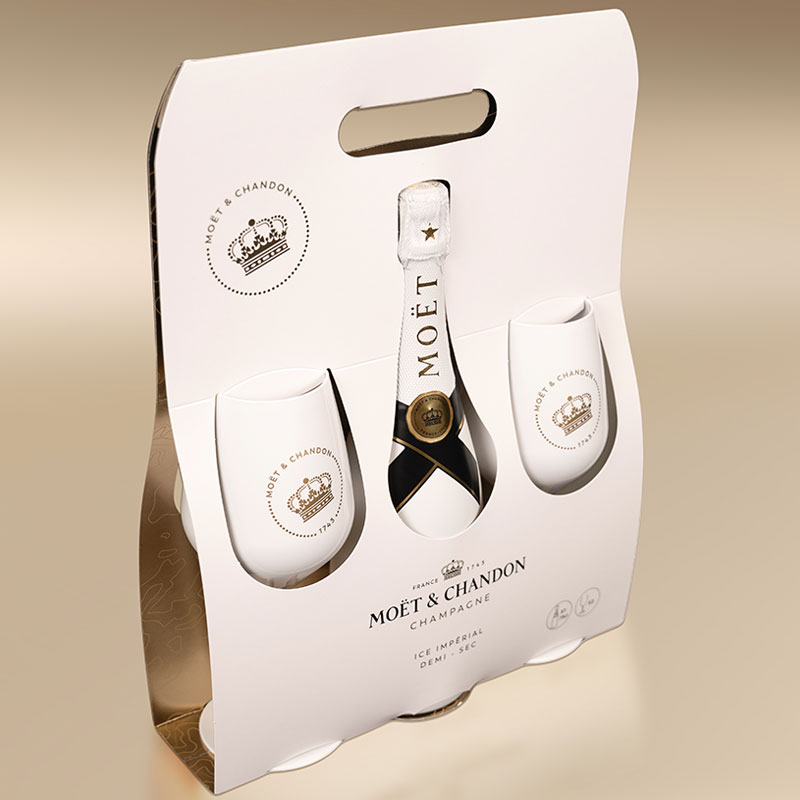 Moët & Chandon Ice Impérial 750 ml in Giftbox mit zwei Gläsern 