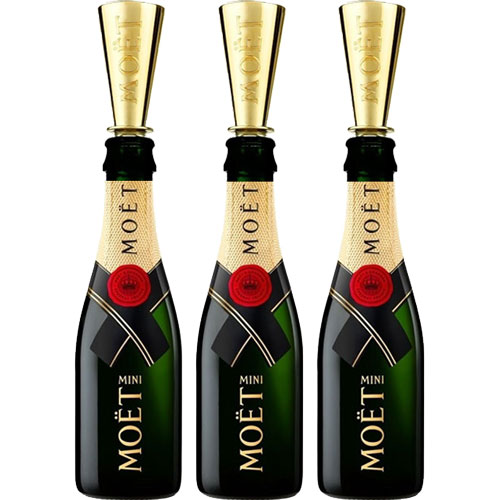 Moët & Chandon Brut Impérial 6 Mini Flaschen mit Trinkaufsatz