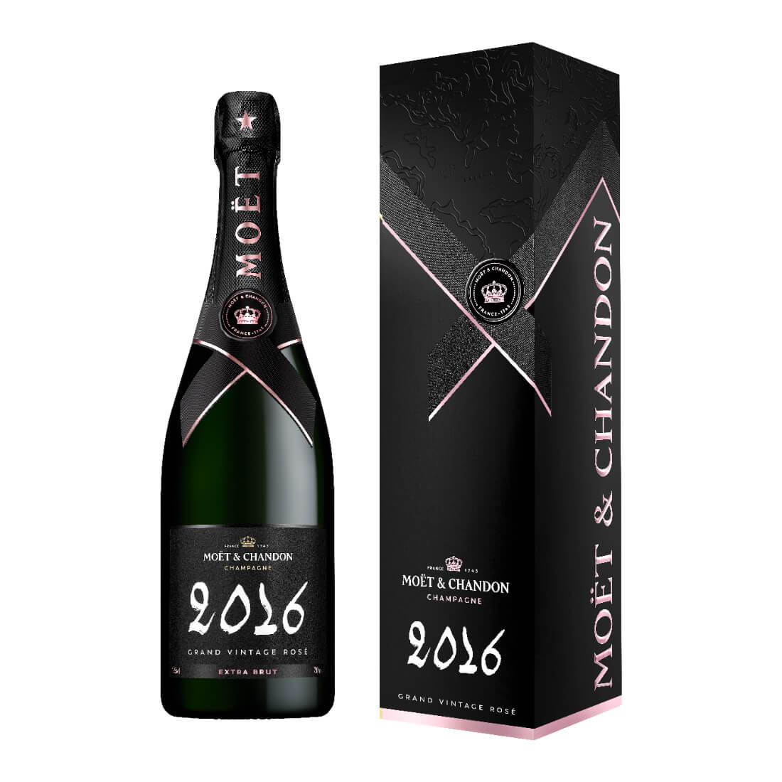Moët & Chandon Grand Vintage Rosé 2016 in Geschenkverpackung 750 ml